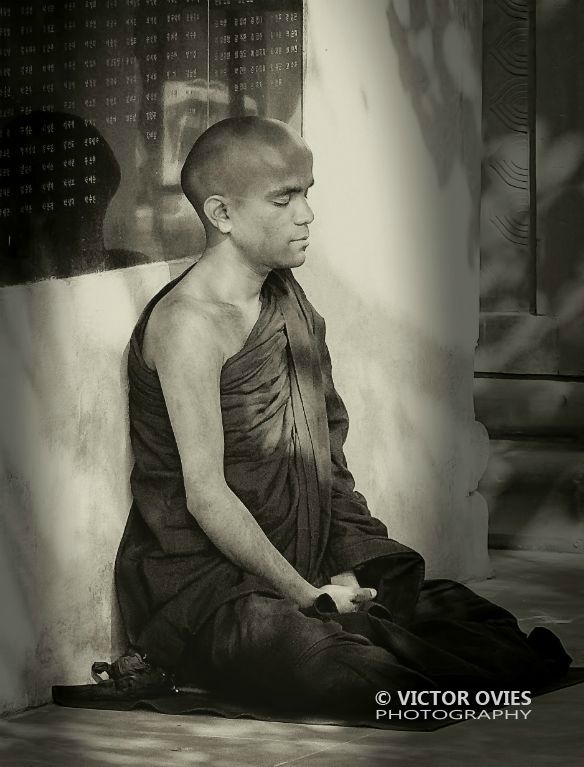 Sarnath - Buddist monk